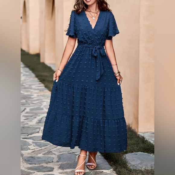 MASCOMODA Boho Swiss Dot Maxi Dress - Picture 8 of 9